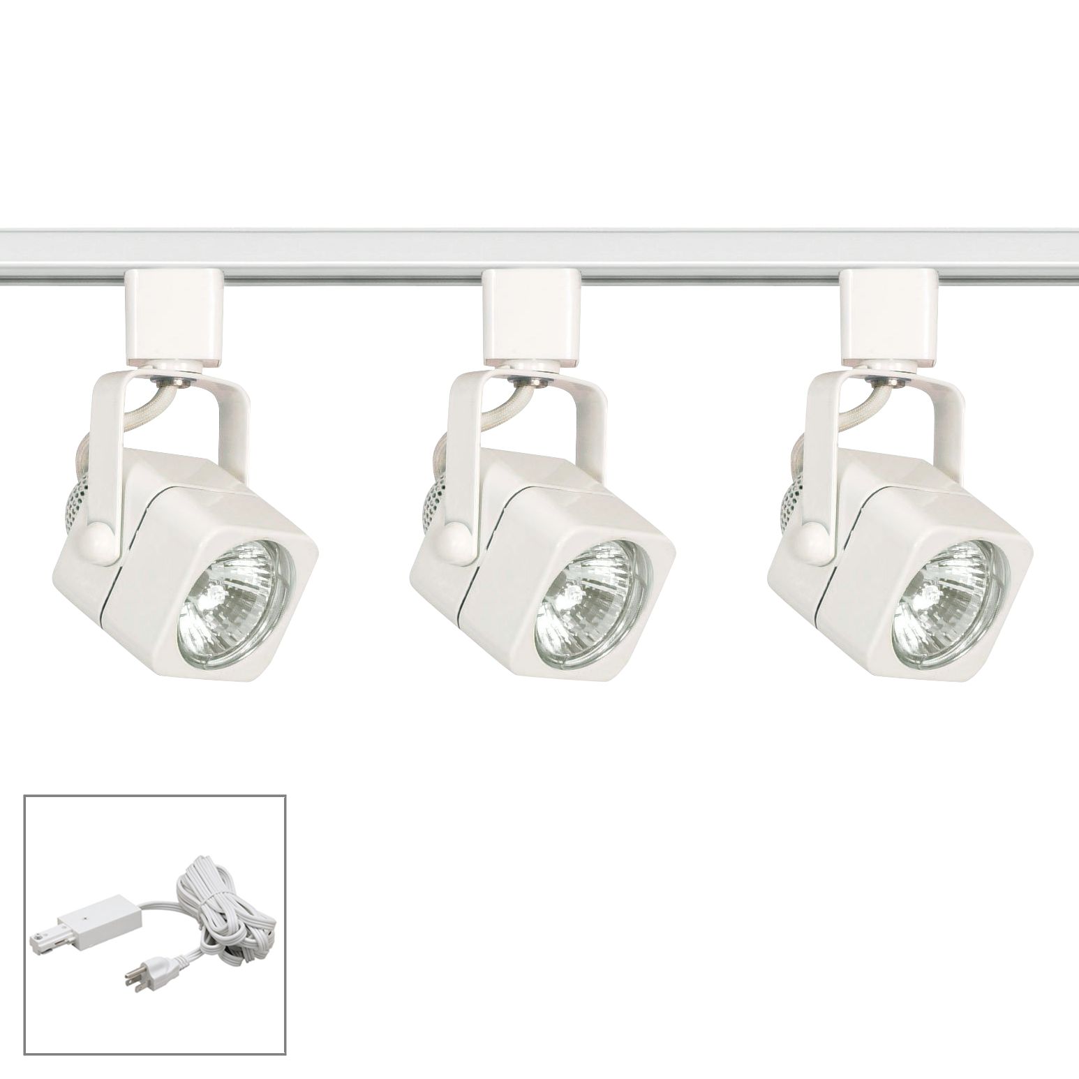 Nuvo Lighting 3Light White Up/Down Square PlugIn Track