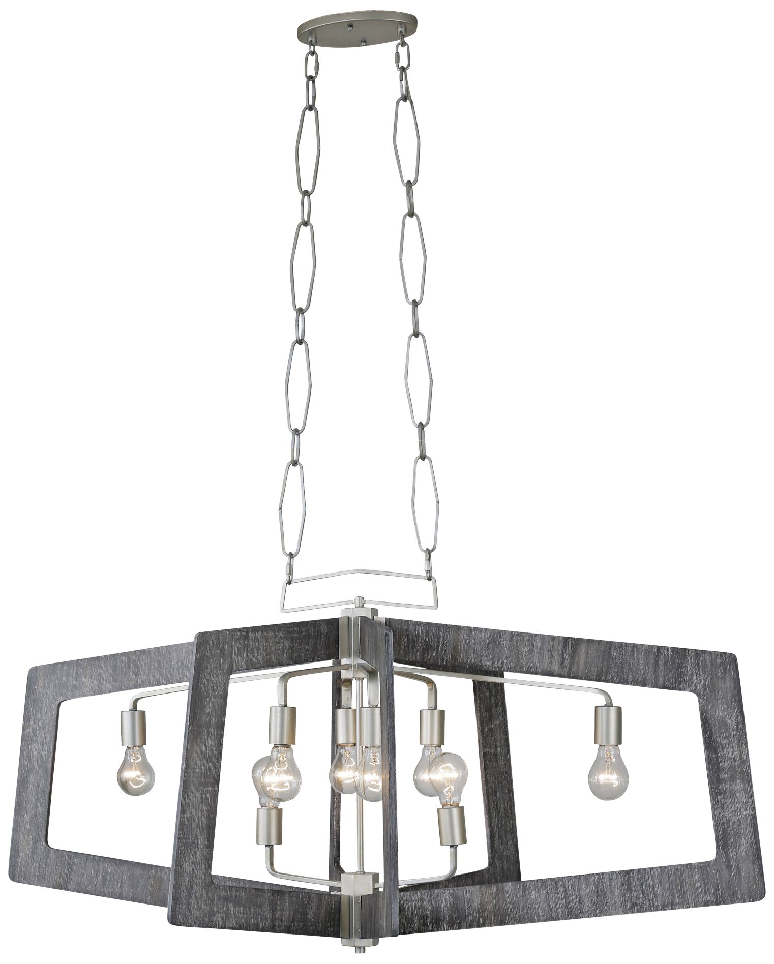 Varaluz Lofty 48" Wide Gray Kitchen Island Light Pendant 58X45