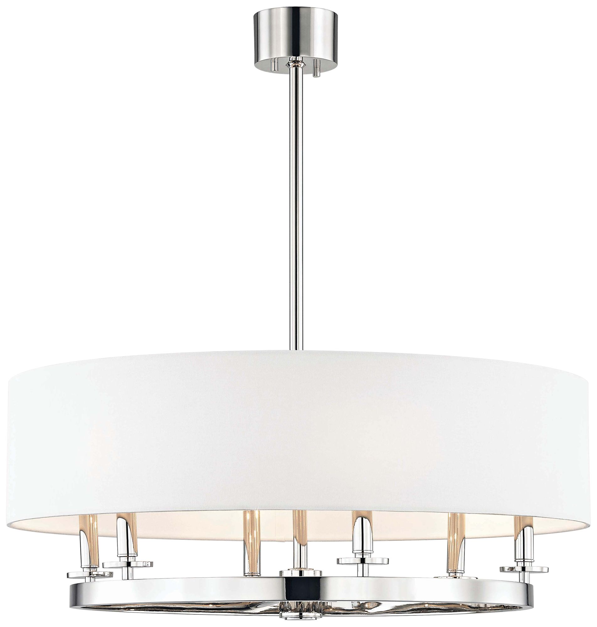 Hudson Valley Durham 30 1/2" Wide Nickel 6Light Pendant 59C15