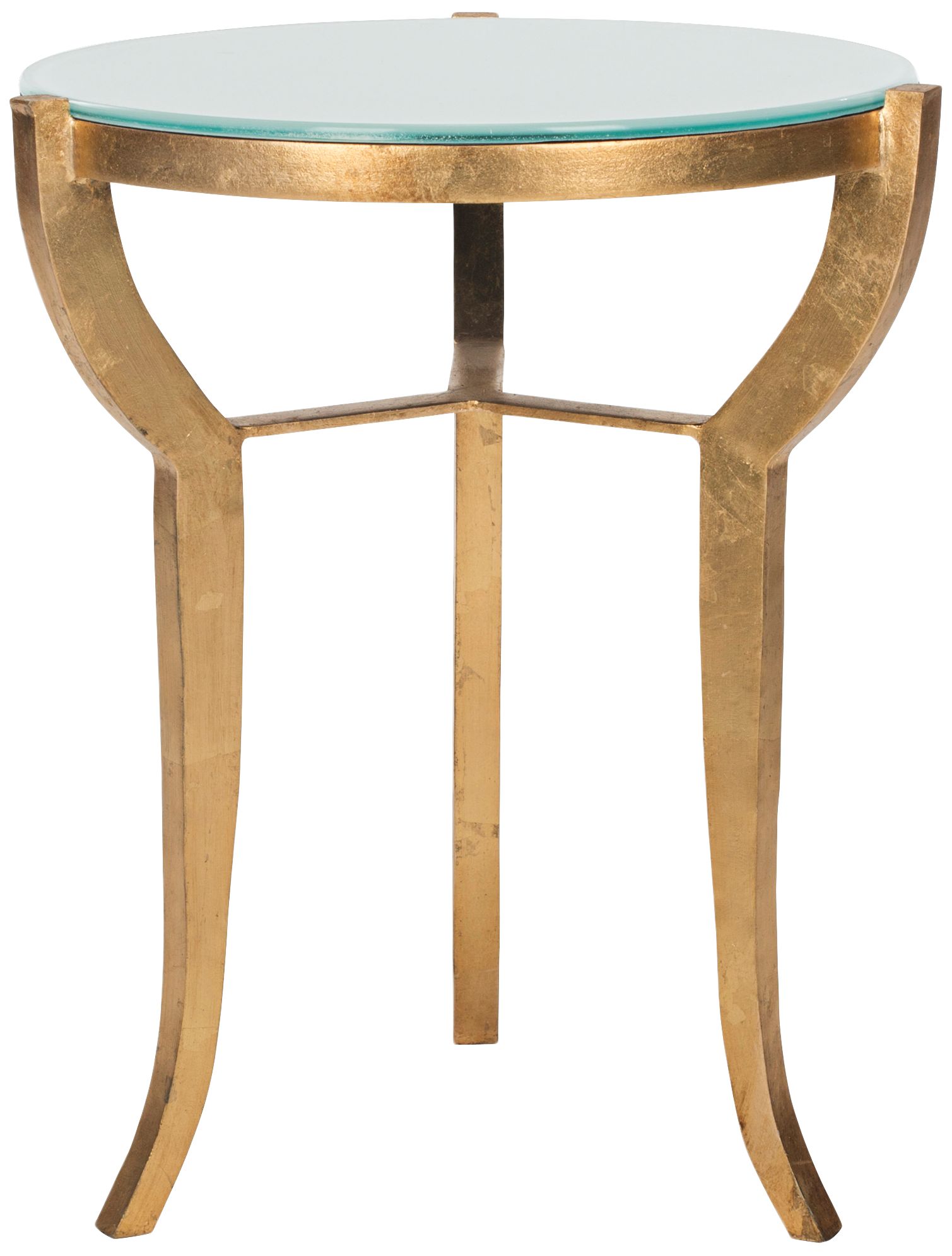 Malonton 16 1/2" Wide Gold and White Glass Accent Table 5K705