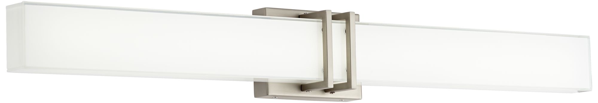 Possini Euro Exeter 36" Wide Nickel LED Bathroom Light 5T771 Lamps