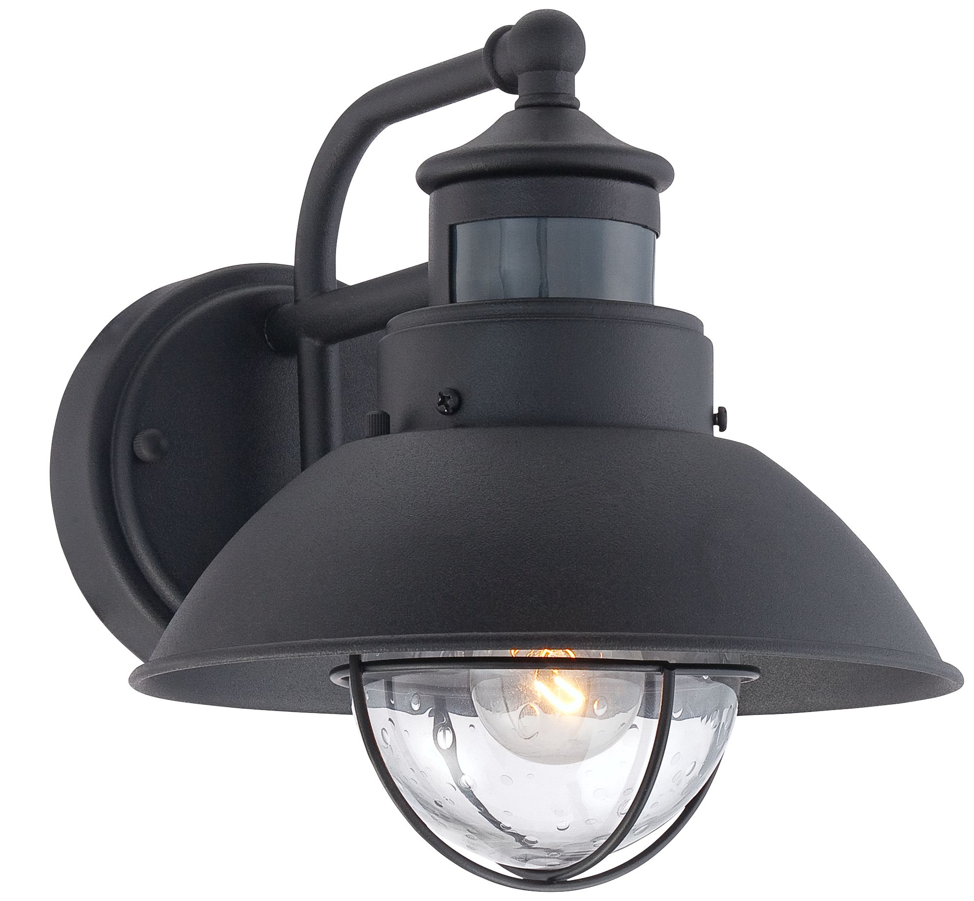 Oberlin 9"H Black Dusk to Dawn Motion Sensor Outdoor Light