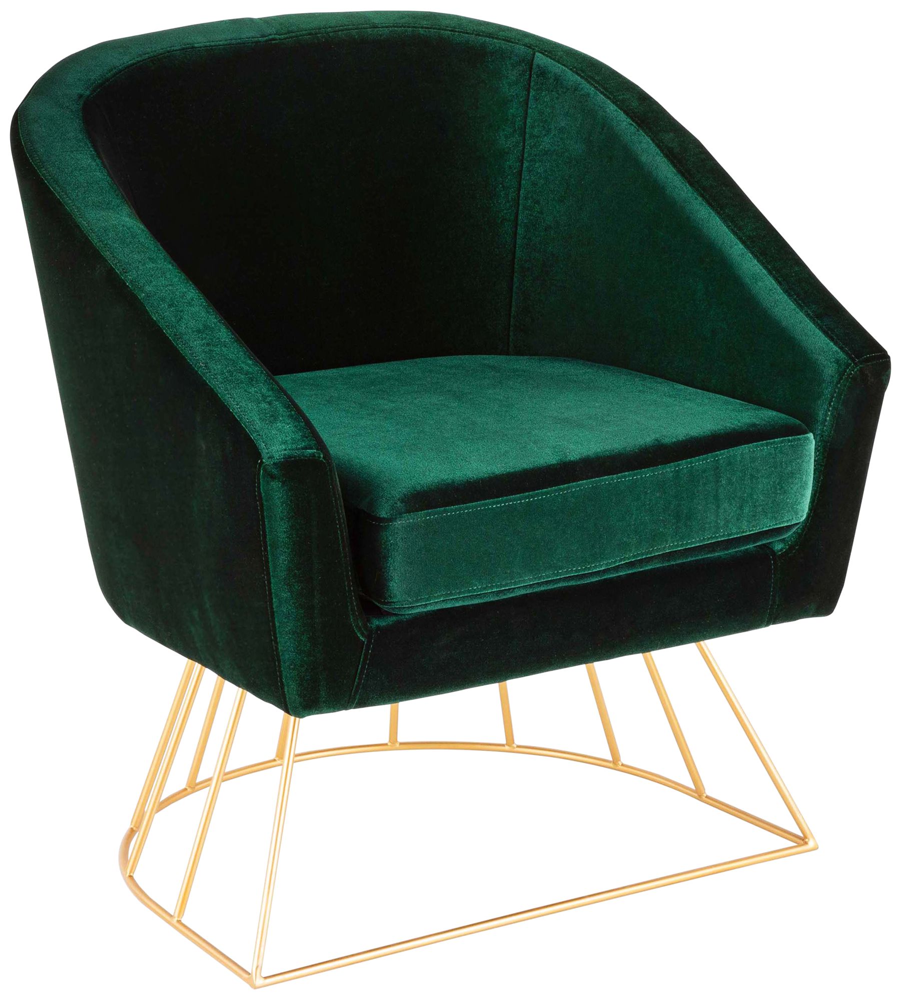 Canary Emerald Green Velvet Accent Chair 60G29 Lamps Plus
