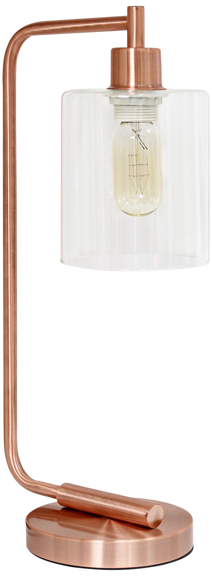 Simple Designs Bronson Rose Gold Lantern Desk Lamp 61G49 Lamps Plus