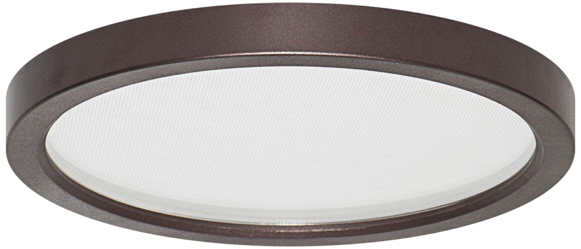 Pancake Disc 5 1/2" Round Bronze LED Outdoor Ceiling Light 61X47