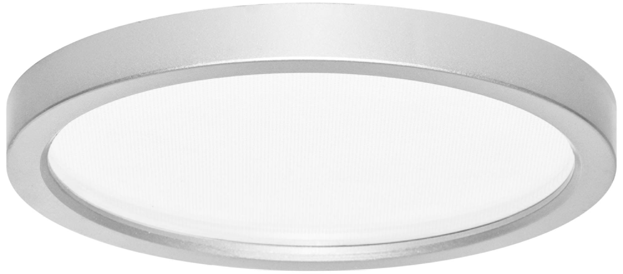 Pancake Disc 5 1/2" Round Nickel LED Outdoor Ceiling Light 61X48