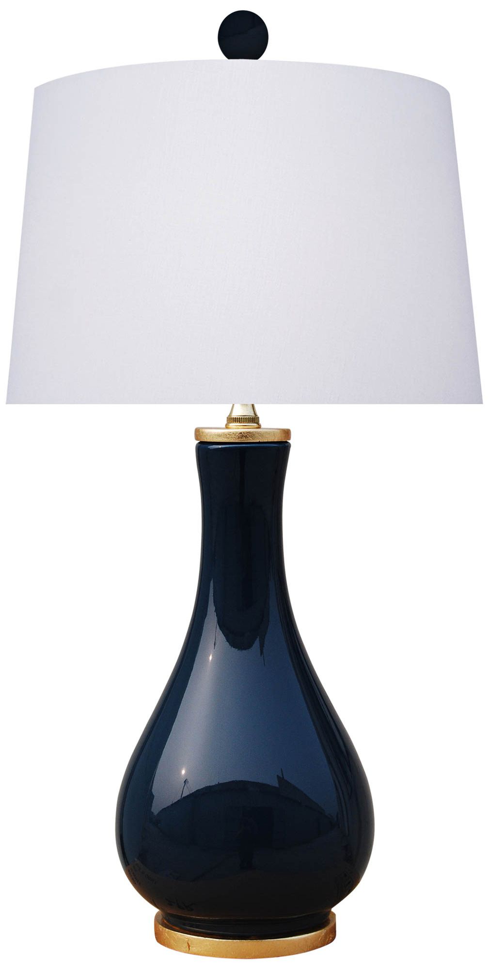 Mia Dark Navy Blue Porcelain Vase Accent Table Lamp 61Y75 Lamps Plus