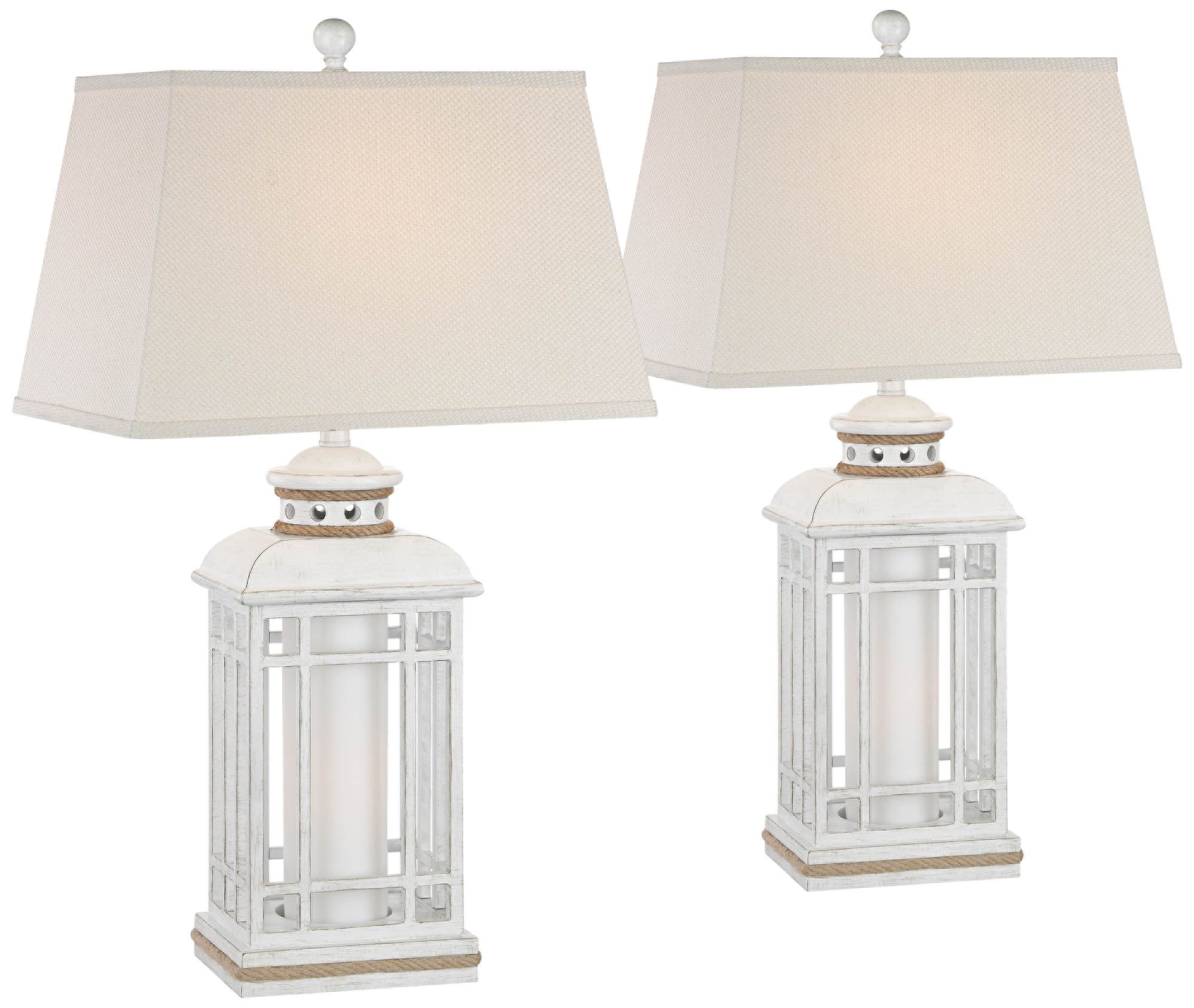 Bondi Coastal Lantern Night Light Table Lamps Set of 2 62V25 Lamps