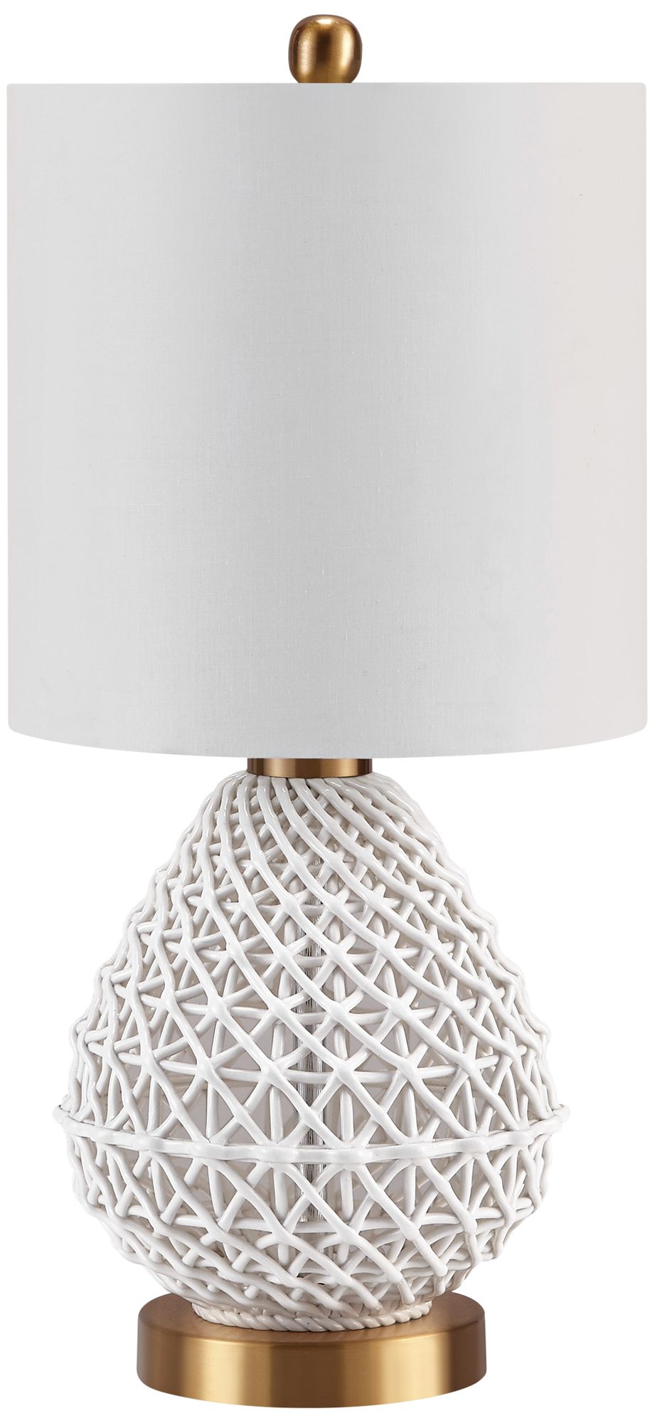 Melissa Hollow Ceramic Basket Weave Accent Table Lamp 62V98 Lamps Plus