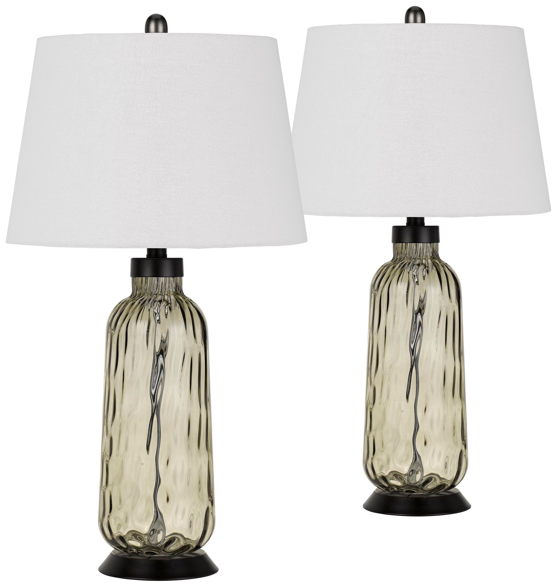 Bolsena Smoked Glass Jar Table Lamps Set of 2 63K62 Lamps Plus