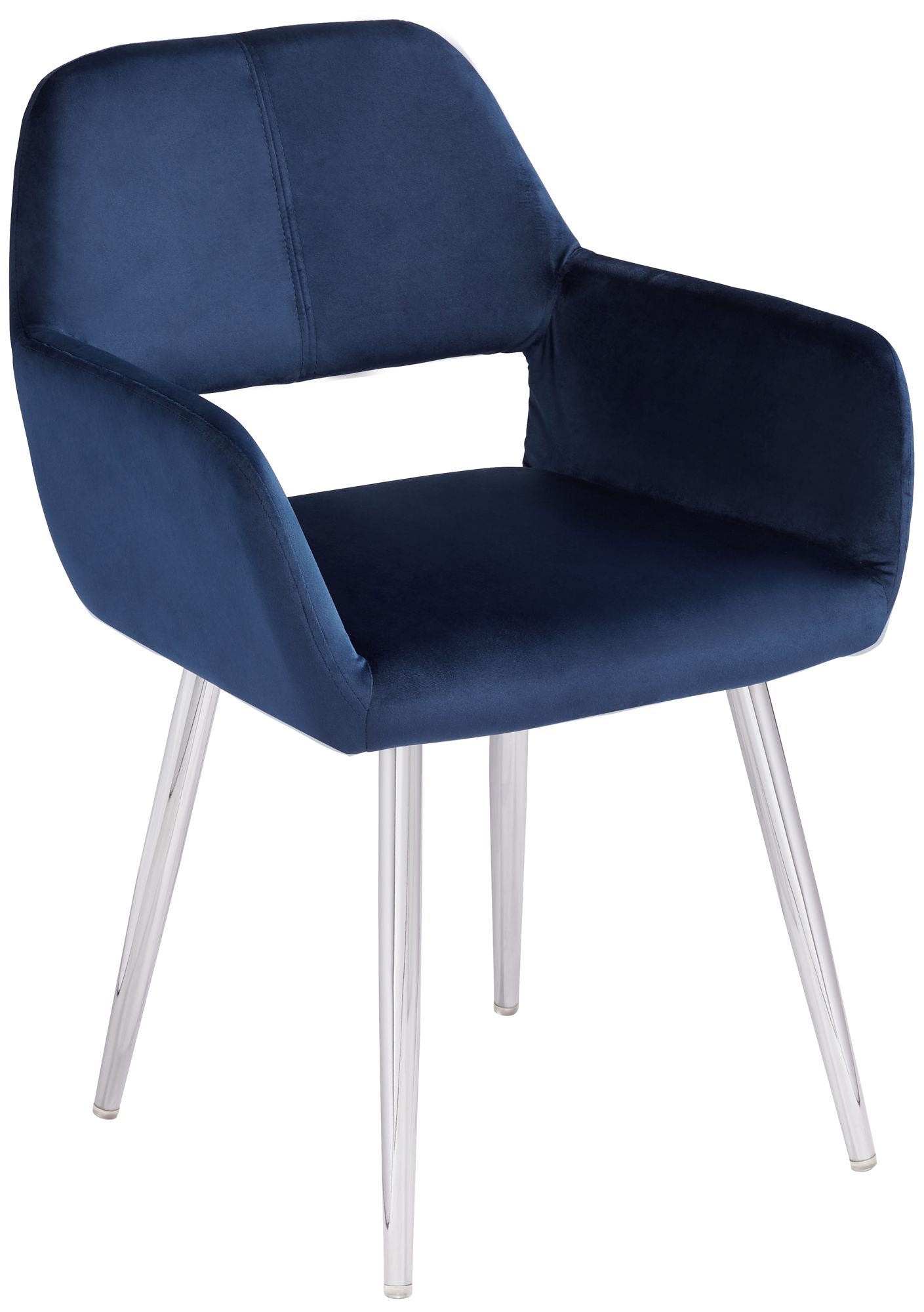 Martin Navy Blue Fabric Modern Dining Chair 63T00 Lamps Plus