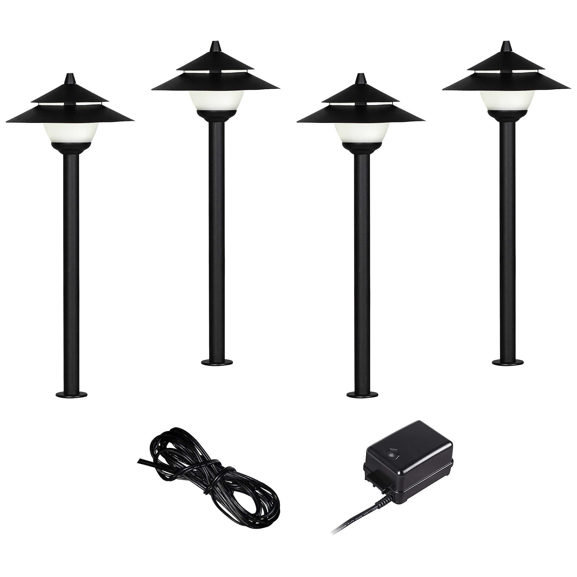 Pagoda Style LED Landscape Light Set of 4 with Transformer eBay