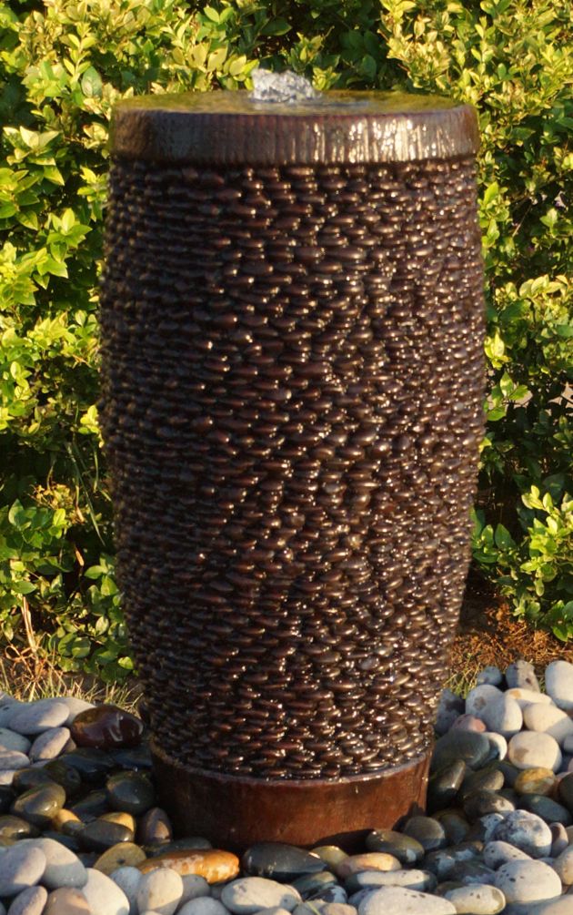 Shimmering Stones 34" High Pondless Bubbler Fountain 65F14 Lamps Plus