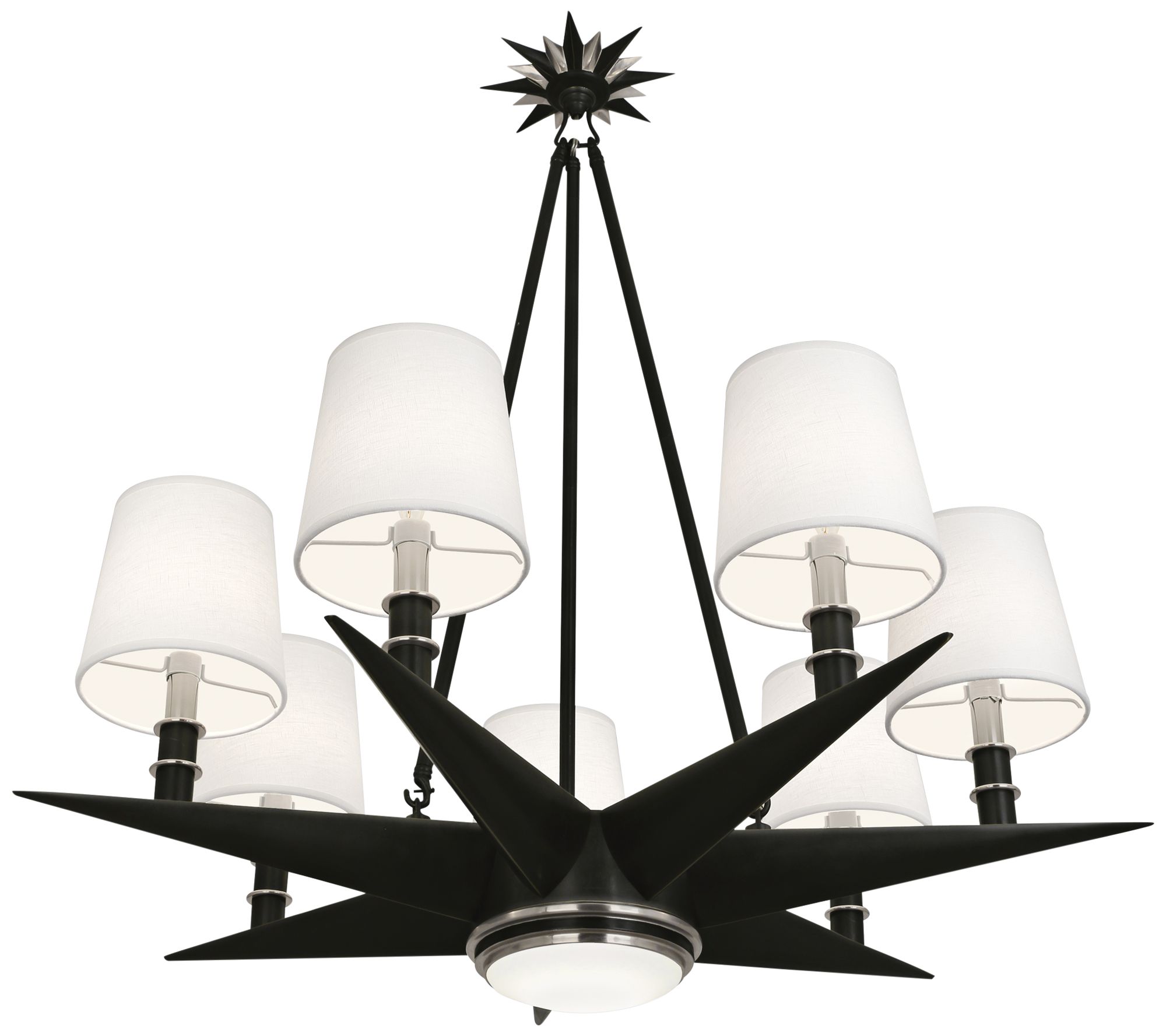 Cosmos 35 3/4" Wide Bronze and Silver 8Light Chandelier 66M14