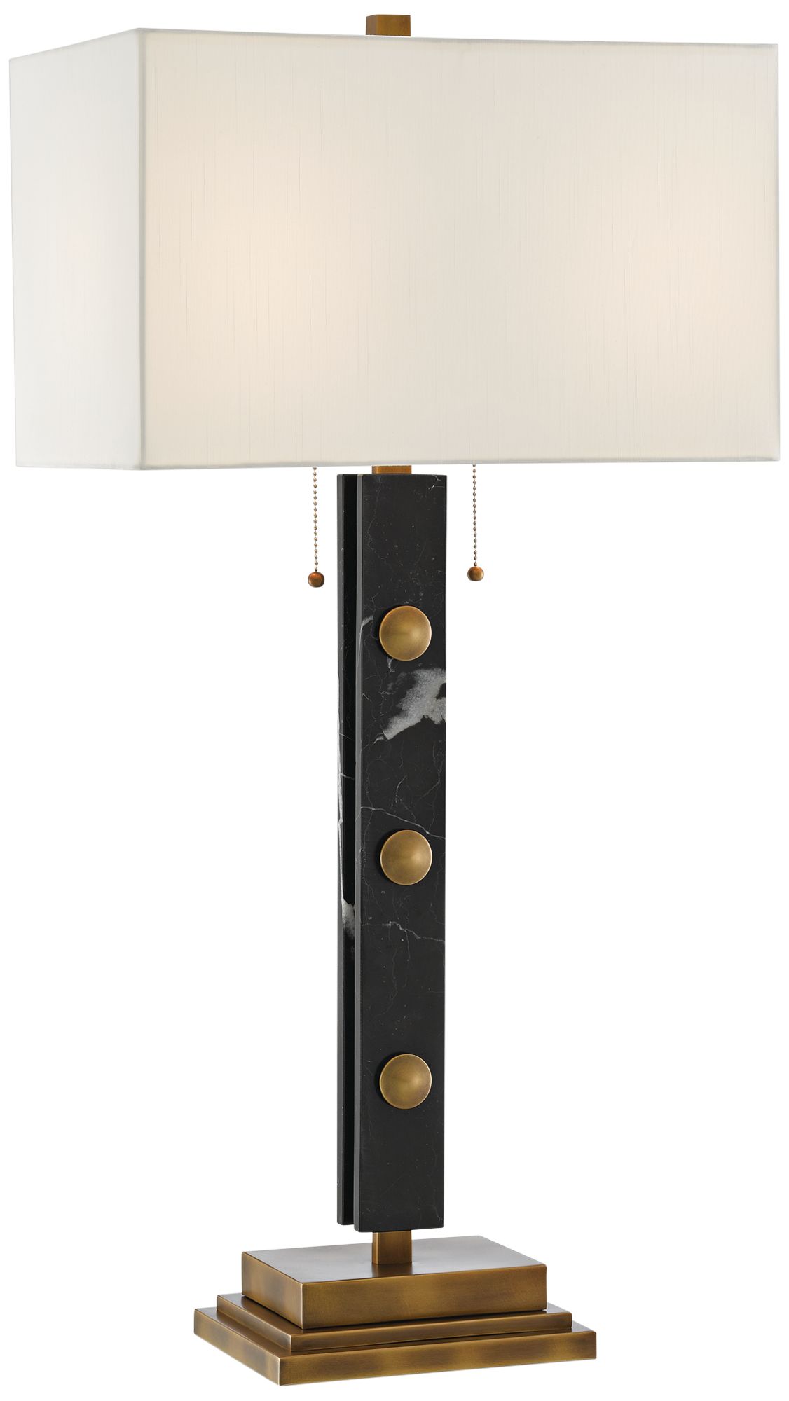 Currey and Company Khalil Black Marble Table Lamp 66X87 Lamps Plus