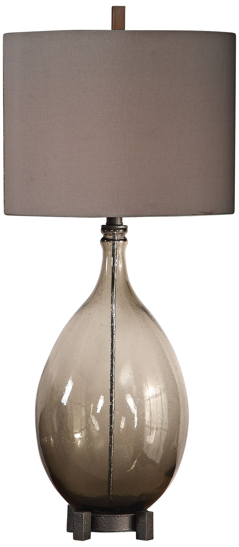 Uttermost Saimara Seeded Charcoal Smoke Glass Table Lamp 66Y38 Lamps Plus