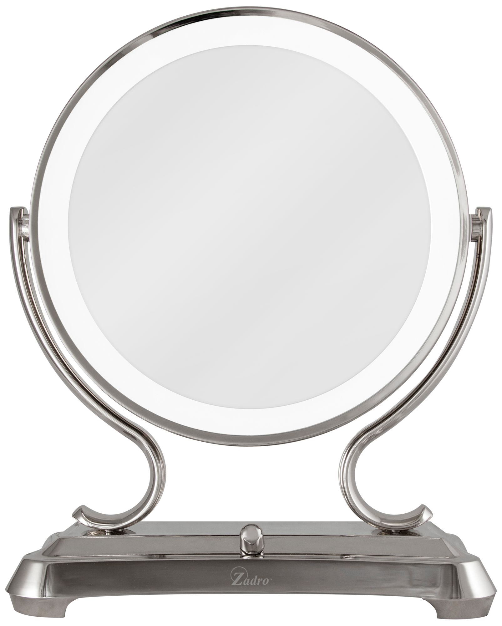 Fluorescent Glamour Polished Nickel Vanity Mirror 67V87 Lamps Plus