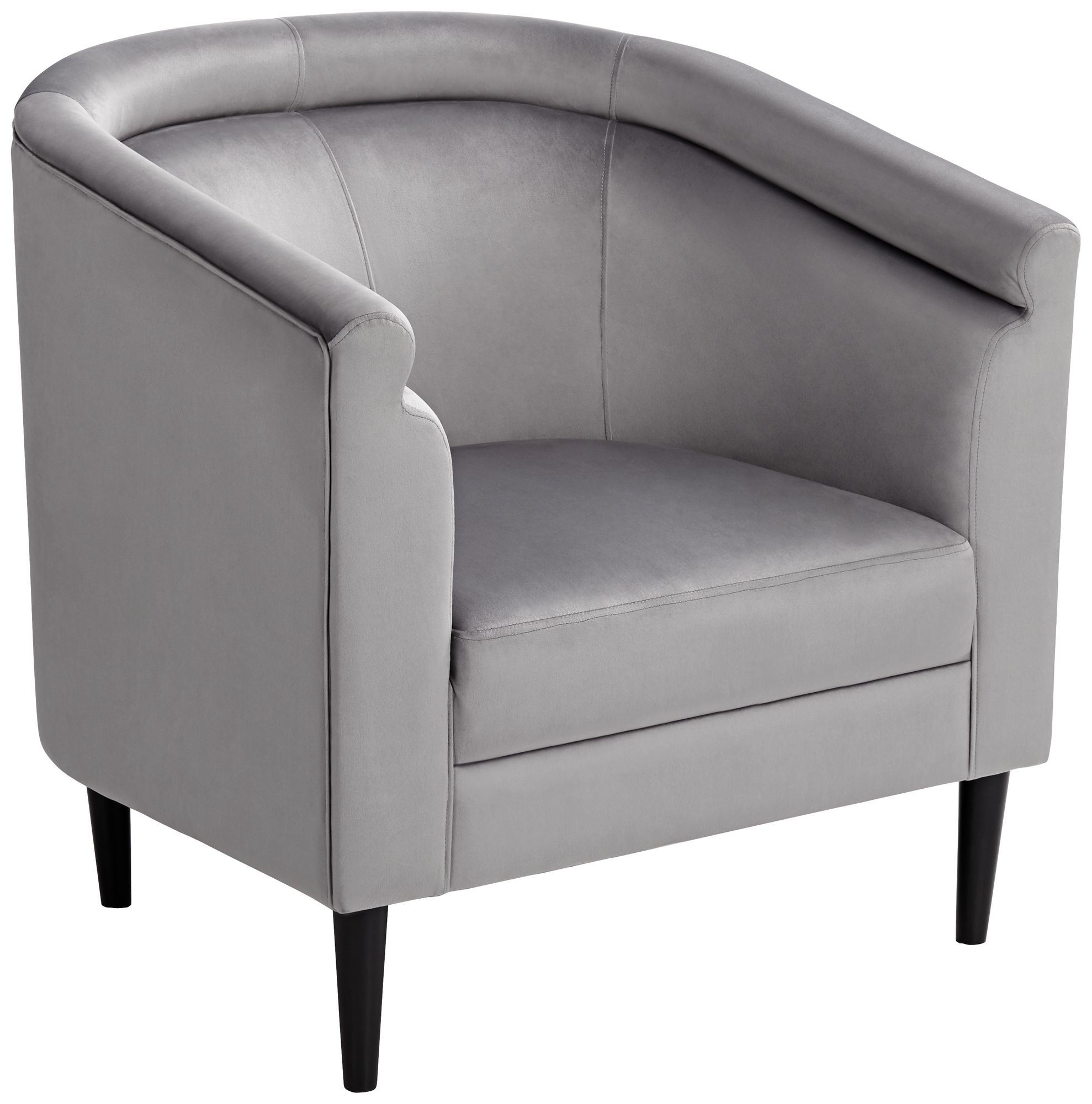 Jessica Gray Velvet Accent Chair 68T93 Lamps Plus