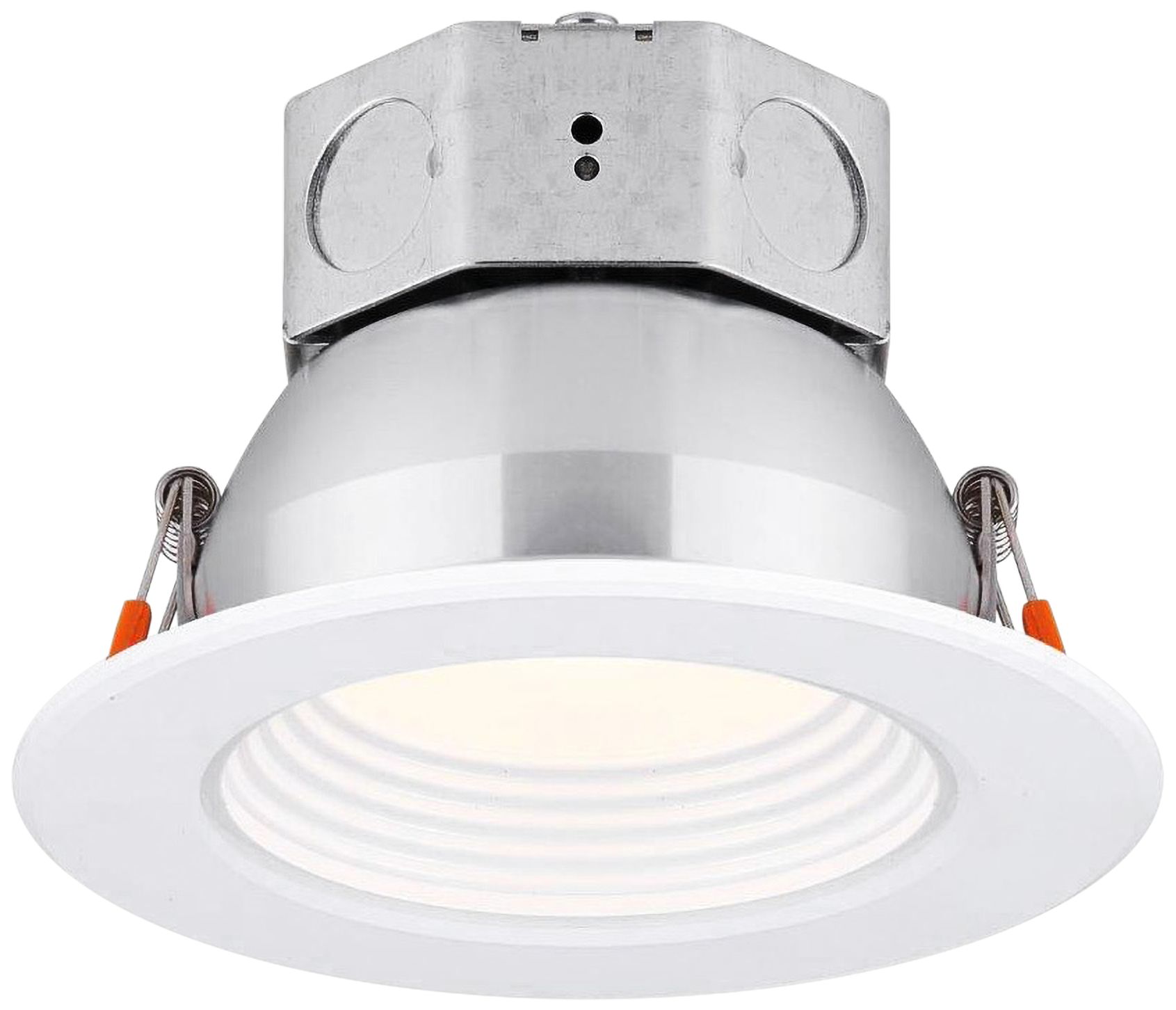 Veloce 4" White LED Baffle Downlight 69R18 Lamps Plus