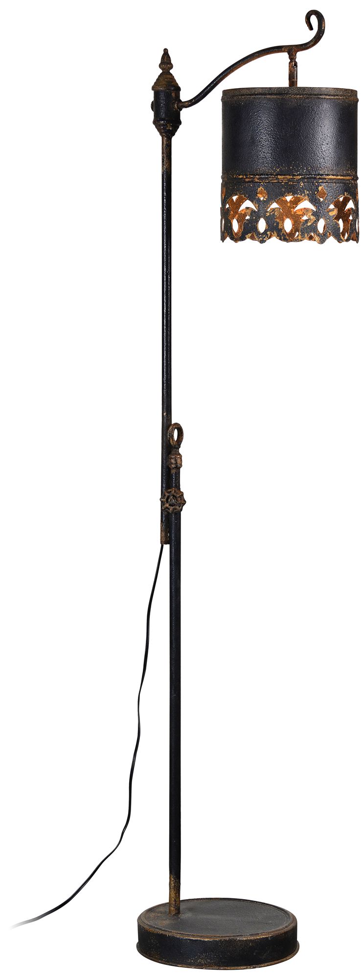 Forty West Rosaline Rustic Black Arc Reading Floor Lamp 69X85