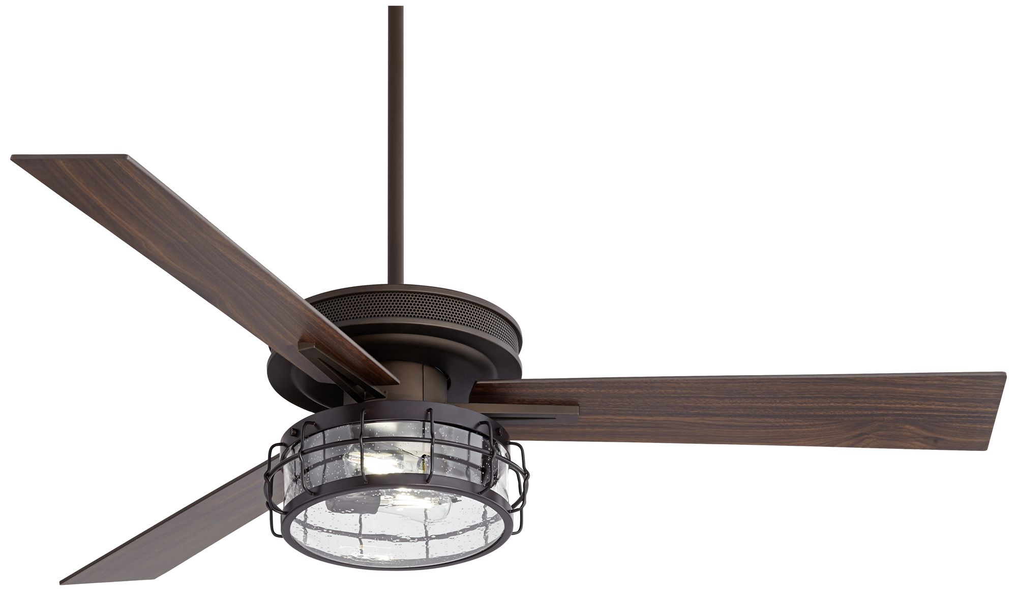 60" Taladega OilRubbed Bronze Seedy Glass LED Ceiling Fan 69Y79