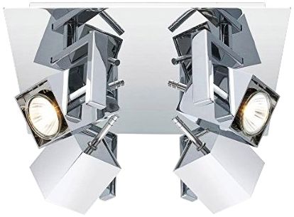 Eglo Manao 4Spot Chrome Square Track Light Fixture 6F010 Lamps Plus