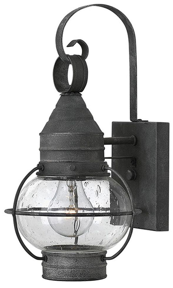 Hinkley Cape Cod 14" High Aged Zinc Outdoor Wall Light 6F462 Lamps