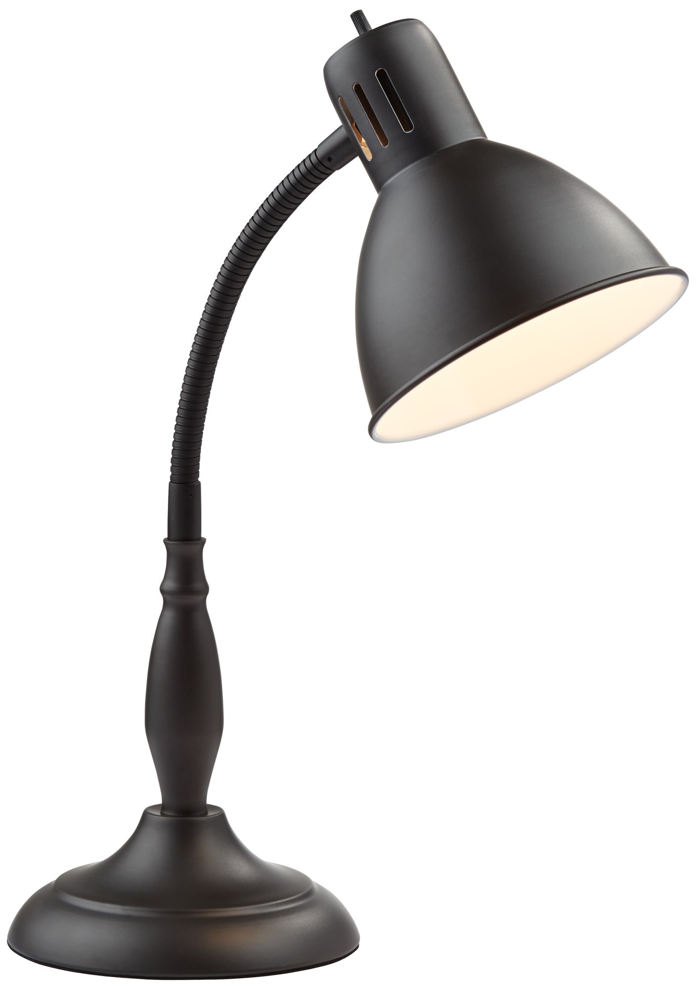 Breck Dark Bronze Gooseneck Desk Lamp 6H288 Lamps Plus
