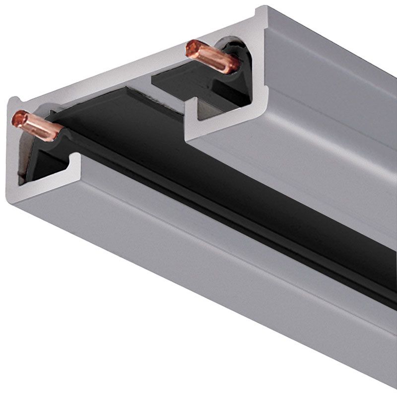 Silver, 8 Foot, Linear Track, Track Lighting Lamps Plus