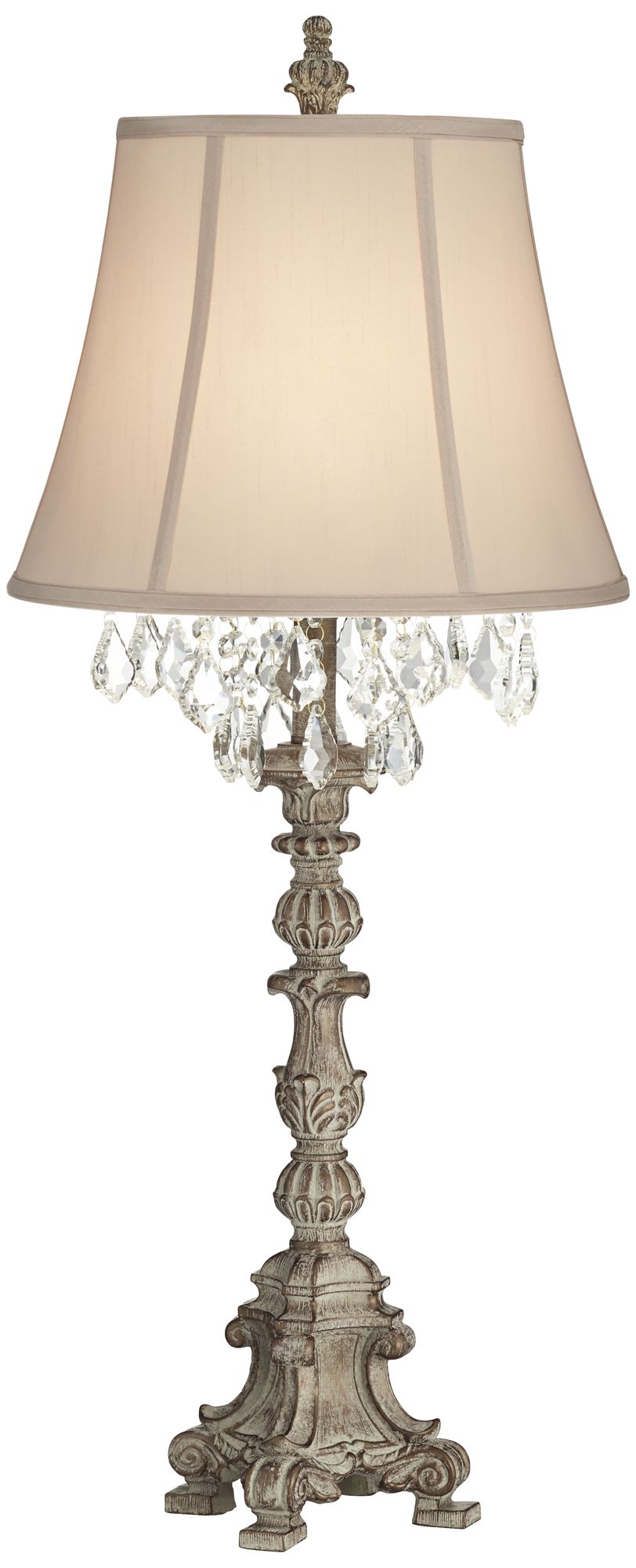Duval French Crystal Candlestick Table Lamp 6T439 Lamps Plus