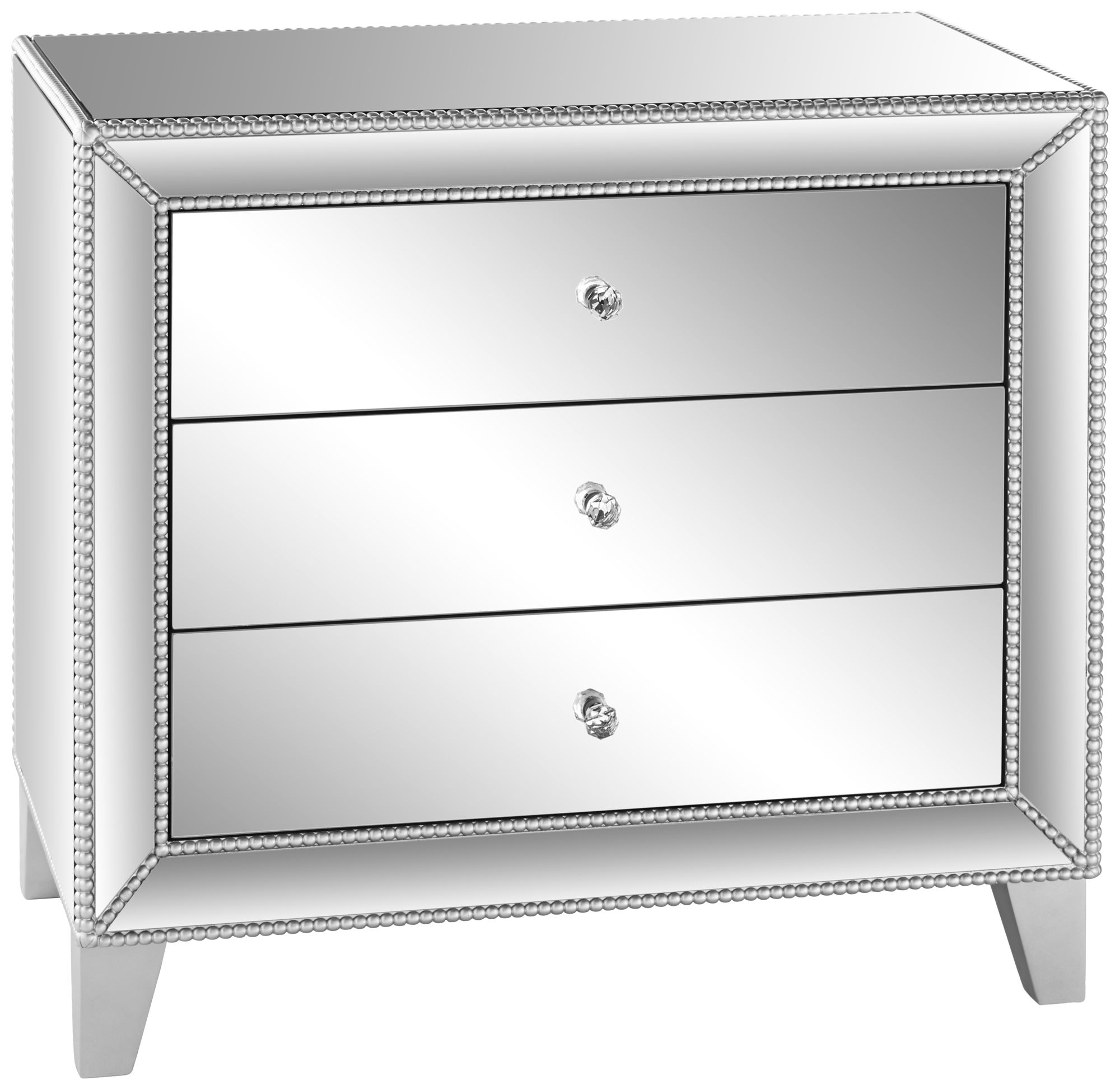Liza 30" Wide Mirrored 3Drawer Accent Table 6V395 Lamps Plus