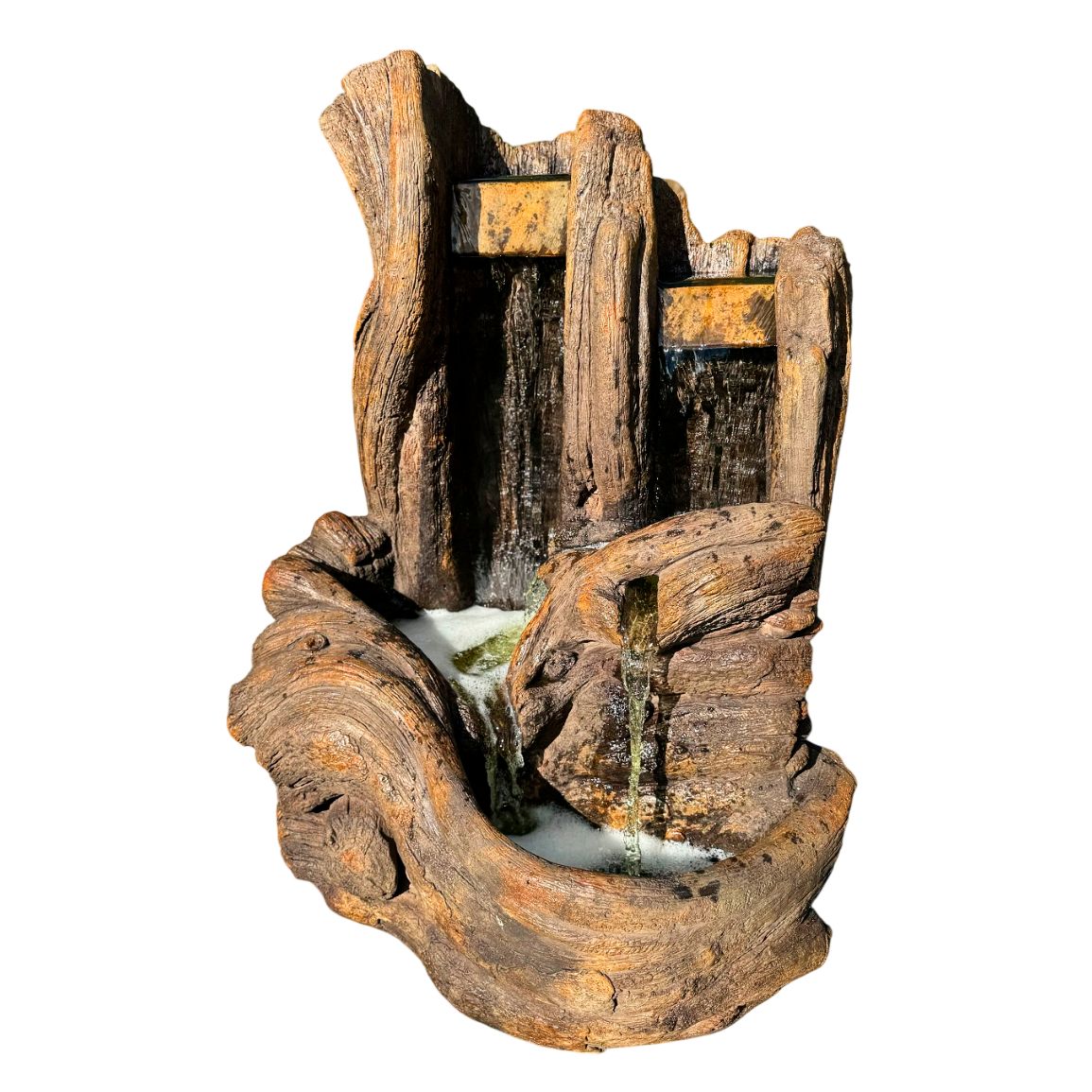 Henri Studio 37 1/2" Twin Falls Waterfall LED Fountain 6W659 Lamps