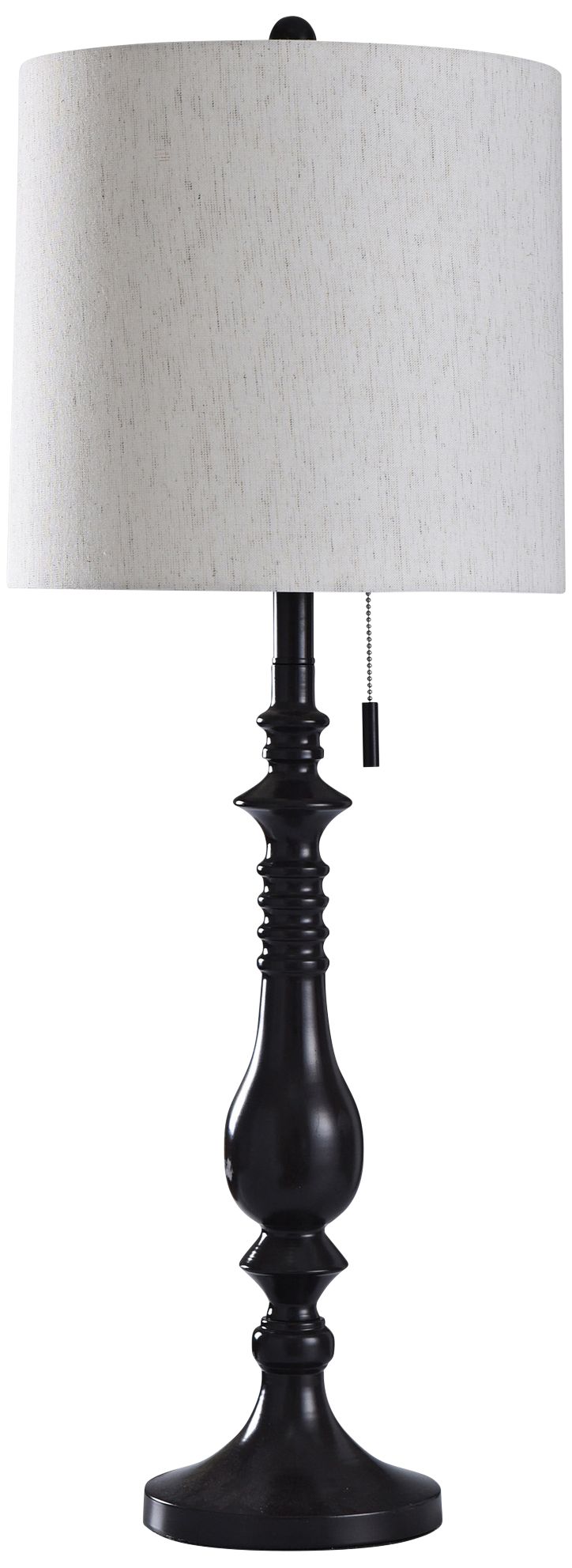 OilRubbed Bronze Candlestick Table Lamp with White Shade 70V38