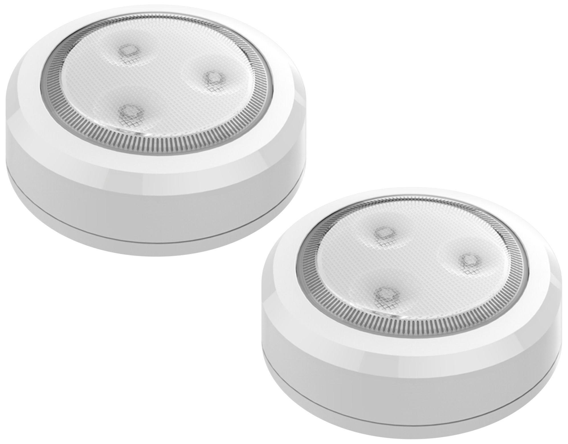 Brilliant Evolution 3" Wide White LED Puck Lights Set of 2 70Y06