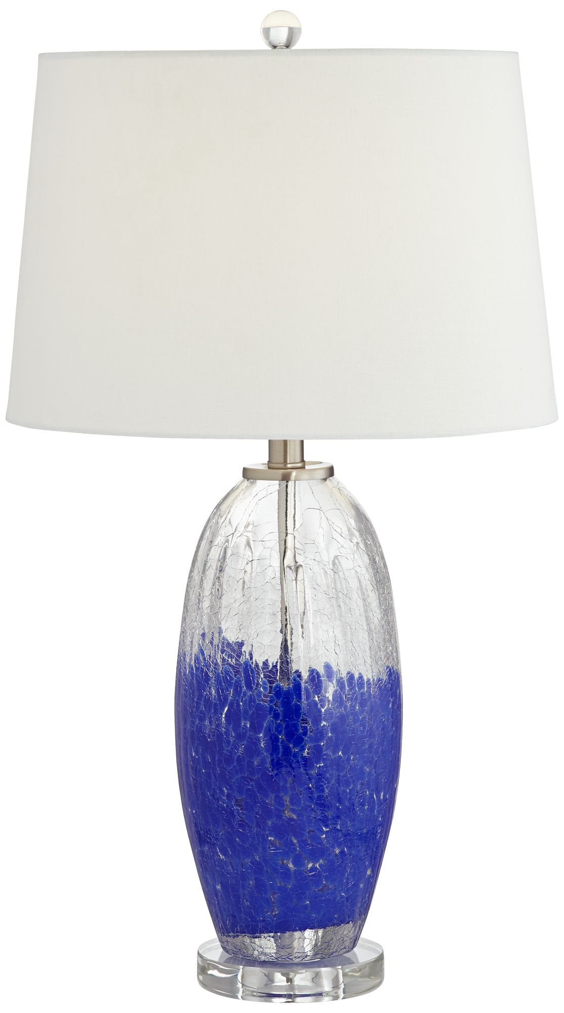 Bluejay Blue and Clear Glass Crackle Table Lamp 70Y81 Lamps Plus