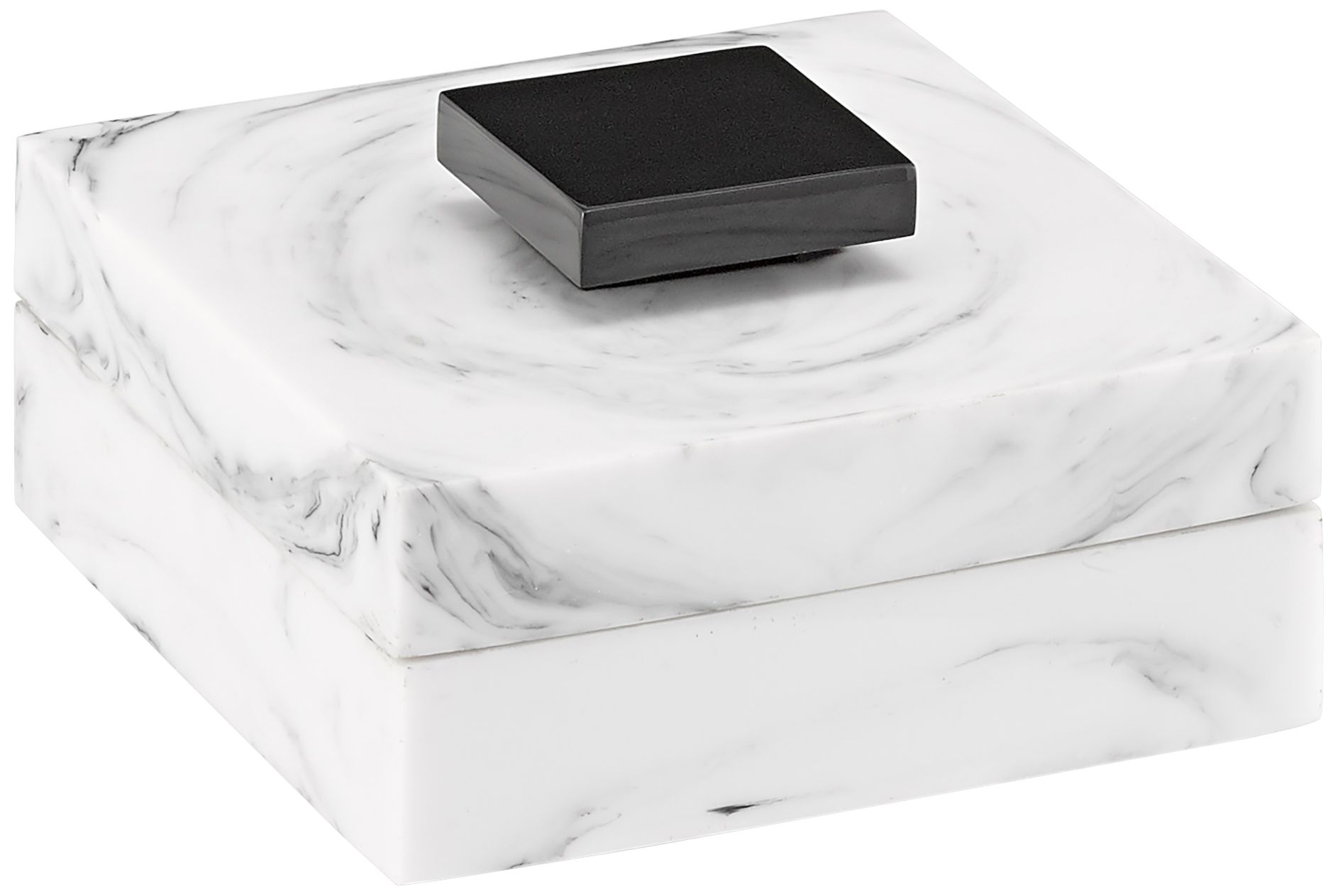 Currey and Company Imani Faux White Marble Decorative Box 71K65