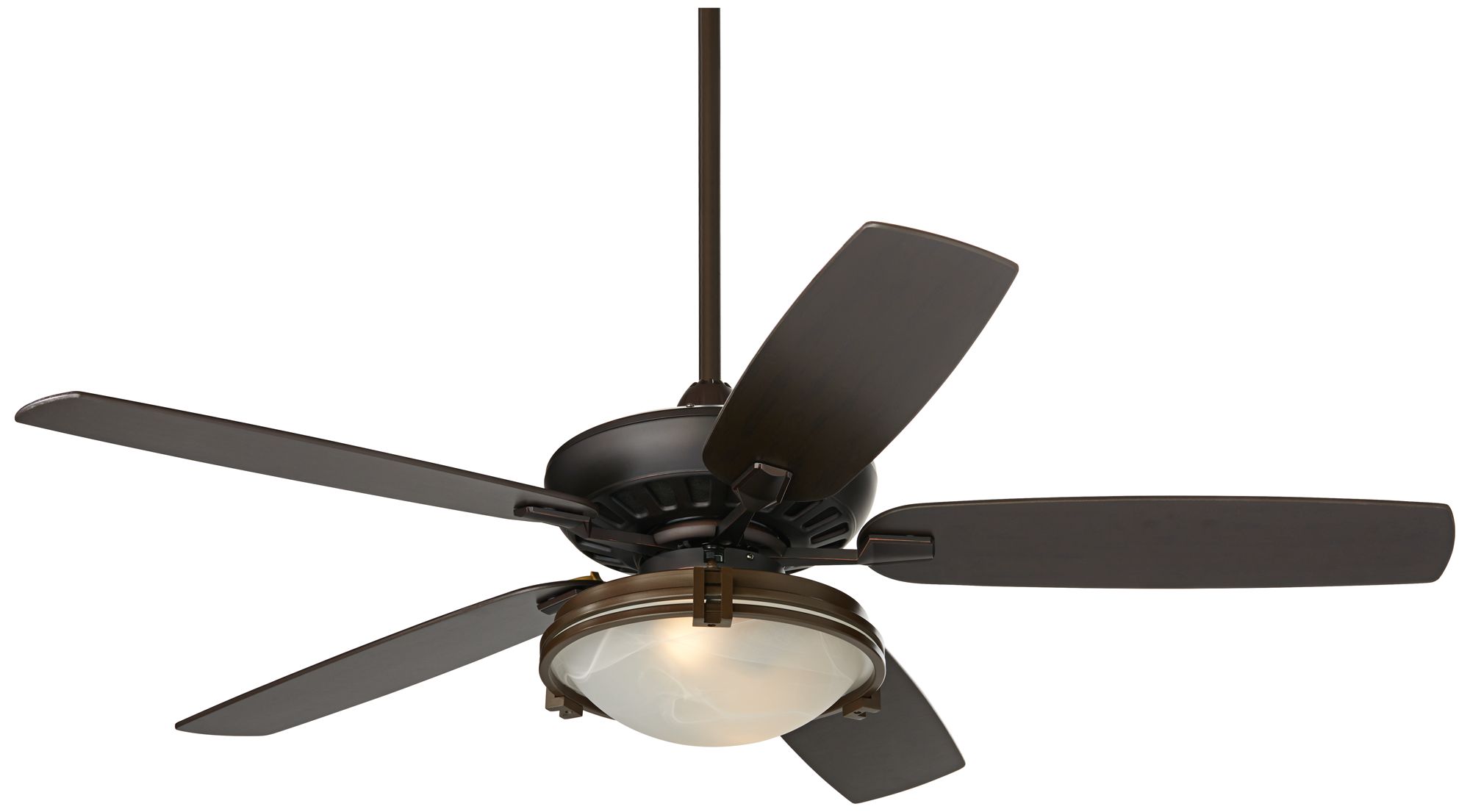 52" Casa Journey Bronze Alabaster Glass LED Ceiling Fan 71X51