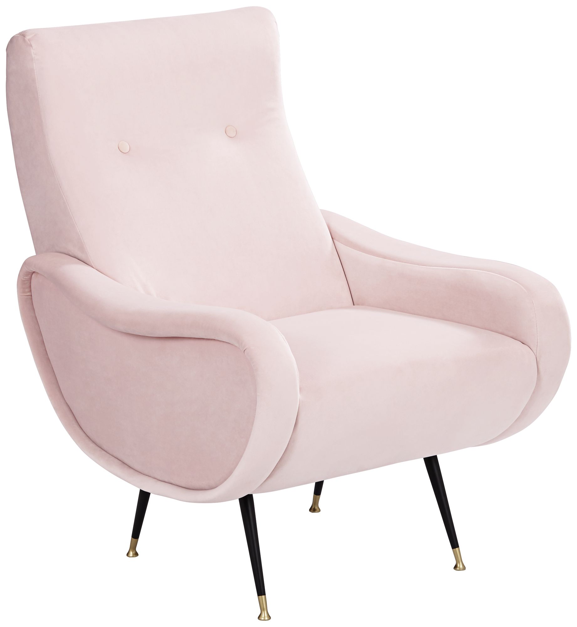 Martini Pink Velvet Tufted HighBack Armchair 72R88 Lamps Plus