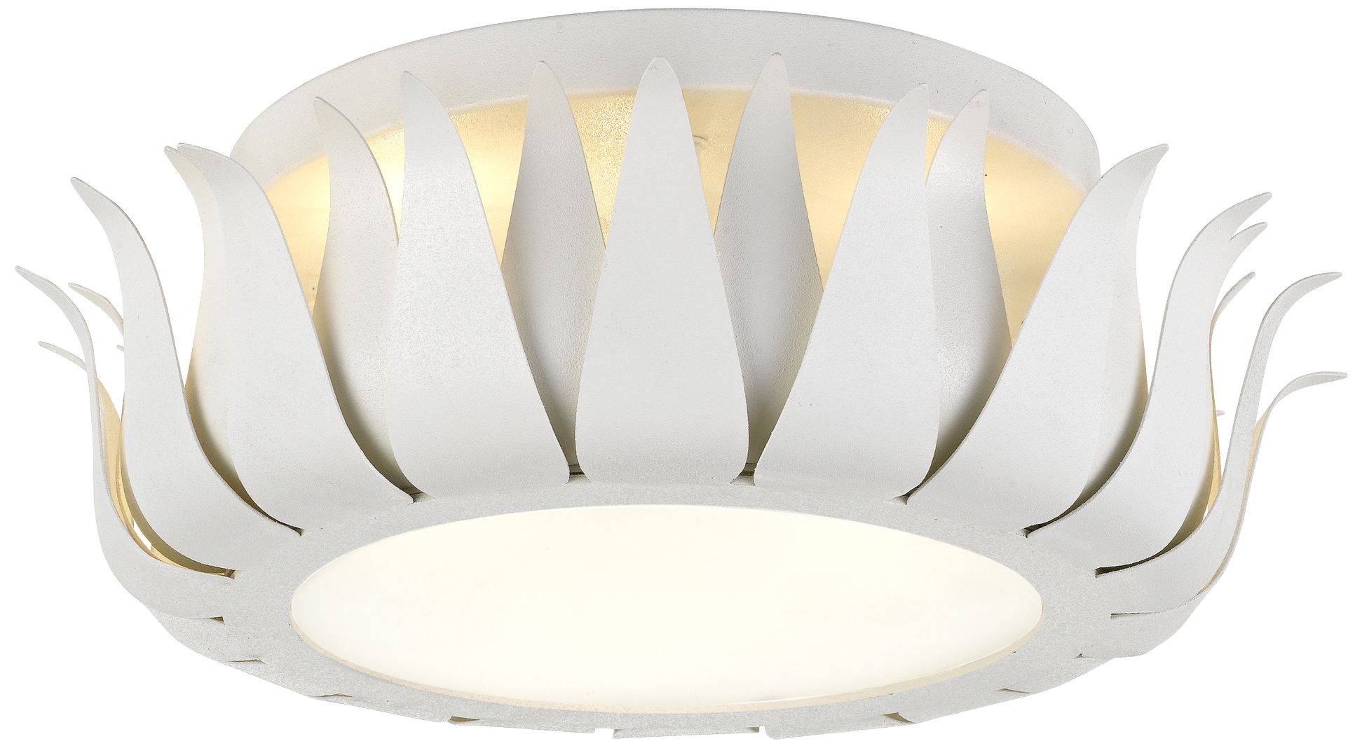 Crystorama Broche 16" Wide Floral Matte White Ceiling Light 72W72