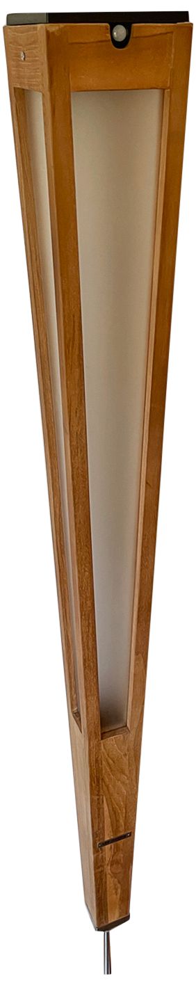 Lanai 46 1/2" High Teak Wood LED Solar Outdoor Torch Light 739F0