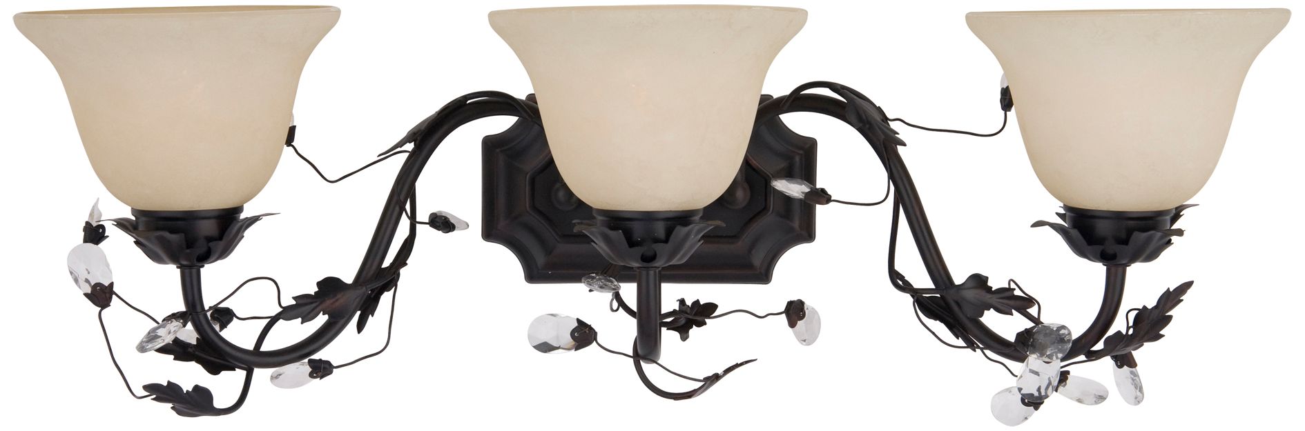 Elegante Collection 28" Wide Bronze Bathroom Light Fixture 74405