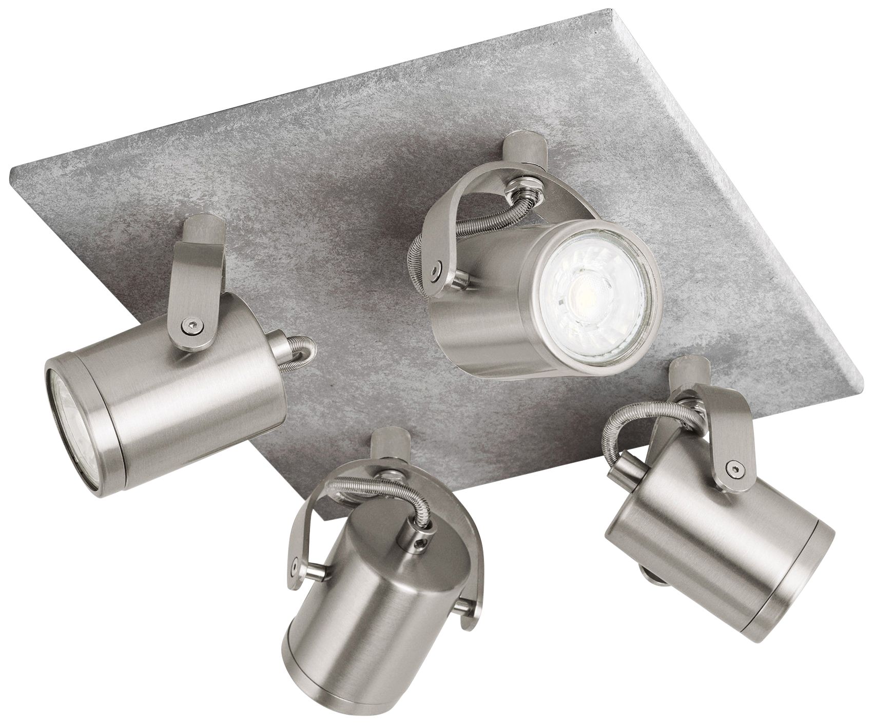 Eglo Praceta 4Light Concrete Gray LED Ceiling Track Fixture 74R89