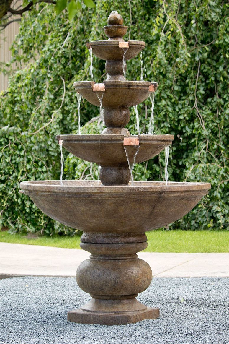Buckingham 78" High Relic Lava 4Tier Outdoor Floor Fountain 74W36