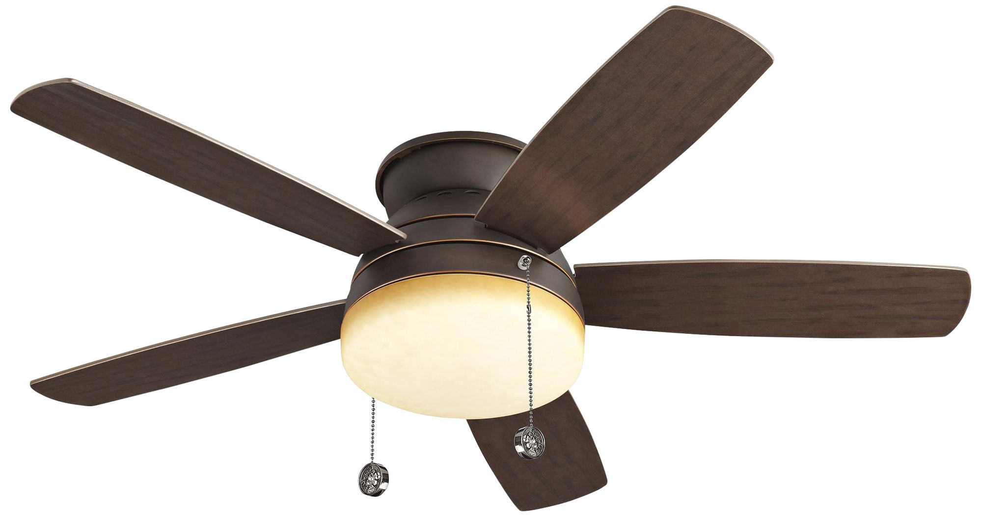52" Monte Carlo Traverse Roman Bronze LED Hugger Ceiling Fan 75F40
