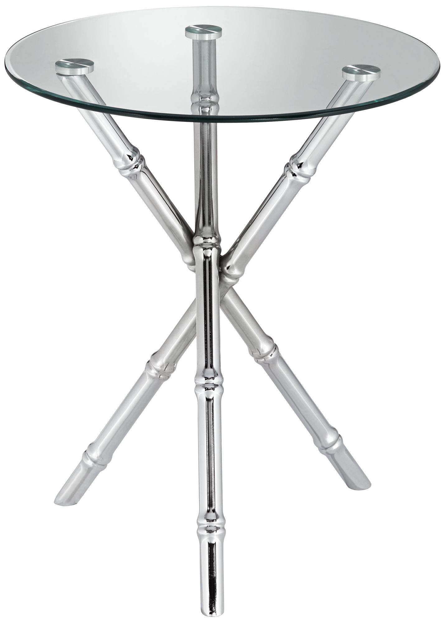 Bao 17 1/2" Wide Round Glass Top Accent Table 76N49 Lamps Plus