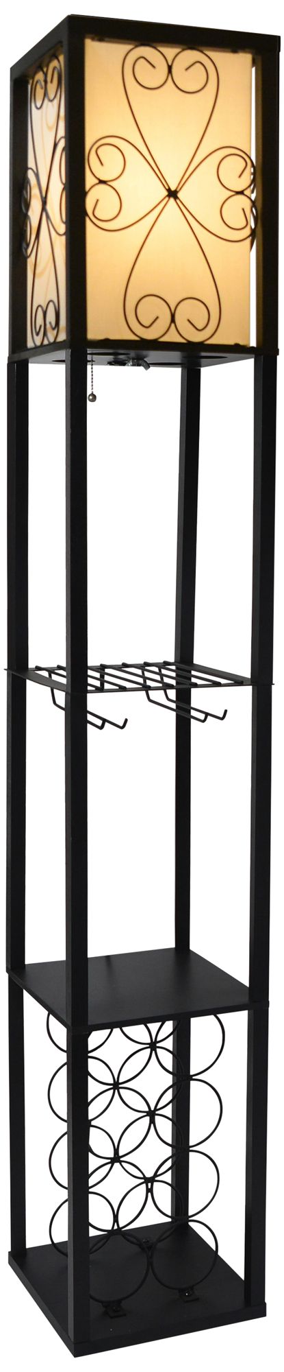 Etagere Floor Lamp With Shelves Simple Designs Black Etagere Floor Lamp w/ Storage and Shelf 77G44