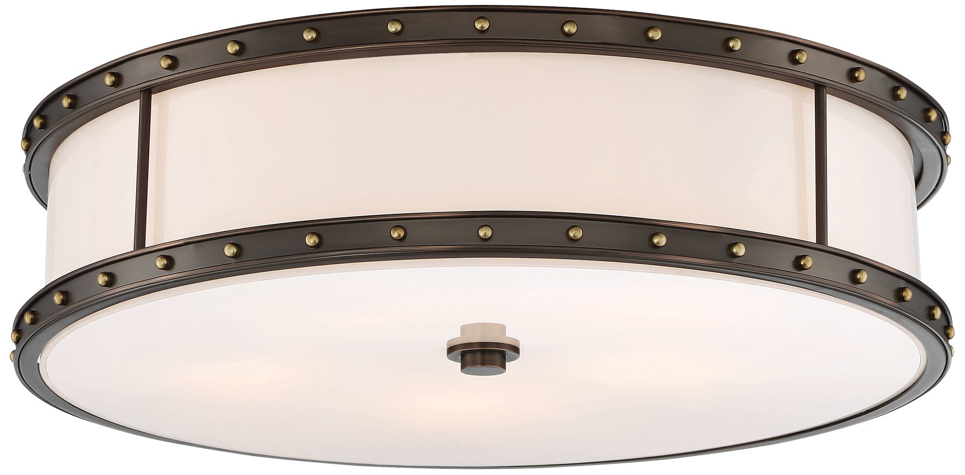 Flush Mount 20 1/4"W Harvard Court Bronze LED Ceiling Light 78M21