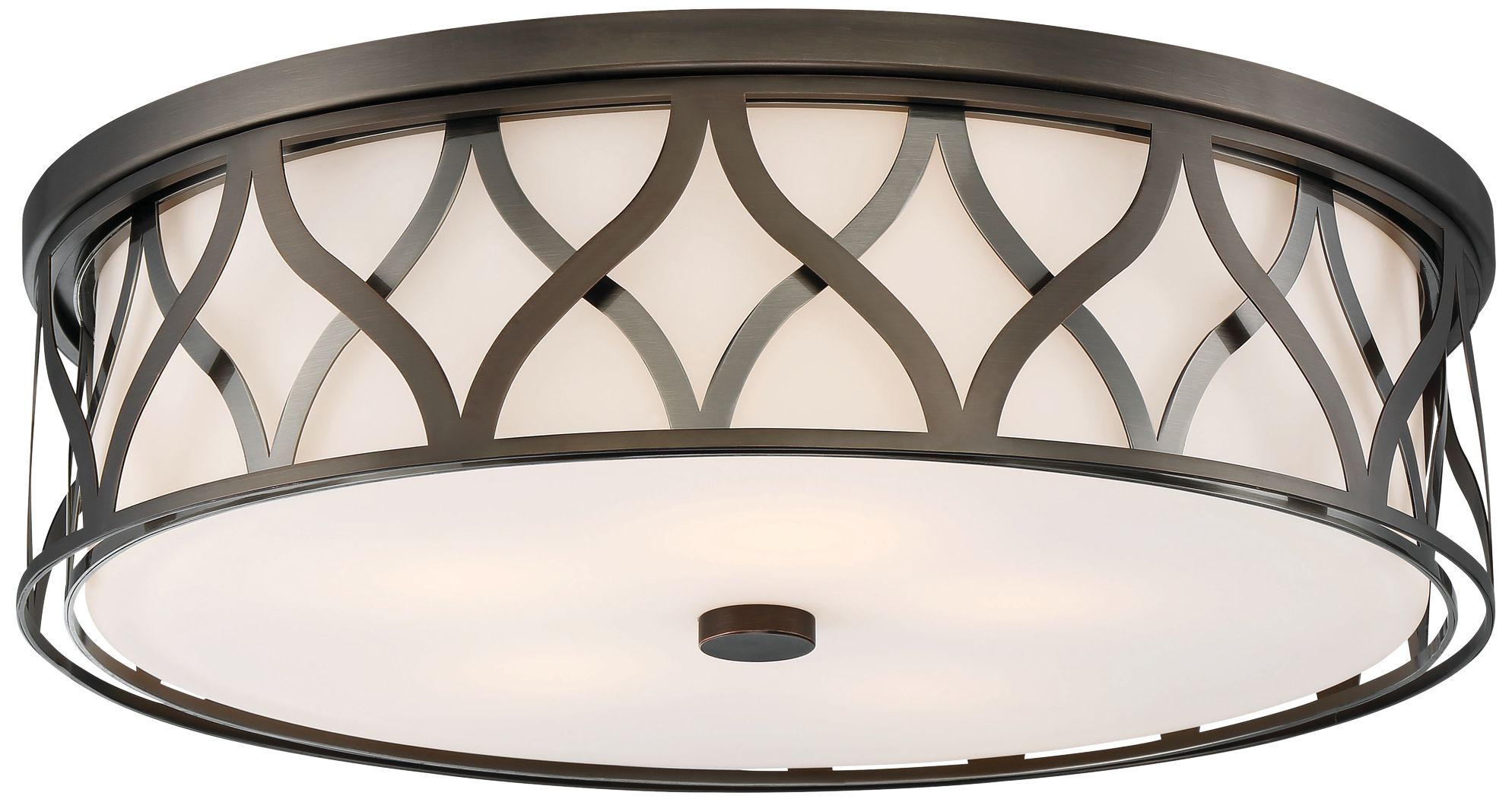 Flush Mount 20" Wide Bronze 2Cage LED Ceiling Light 78M28 Lamps Plus