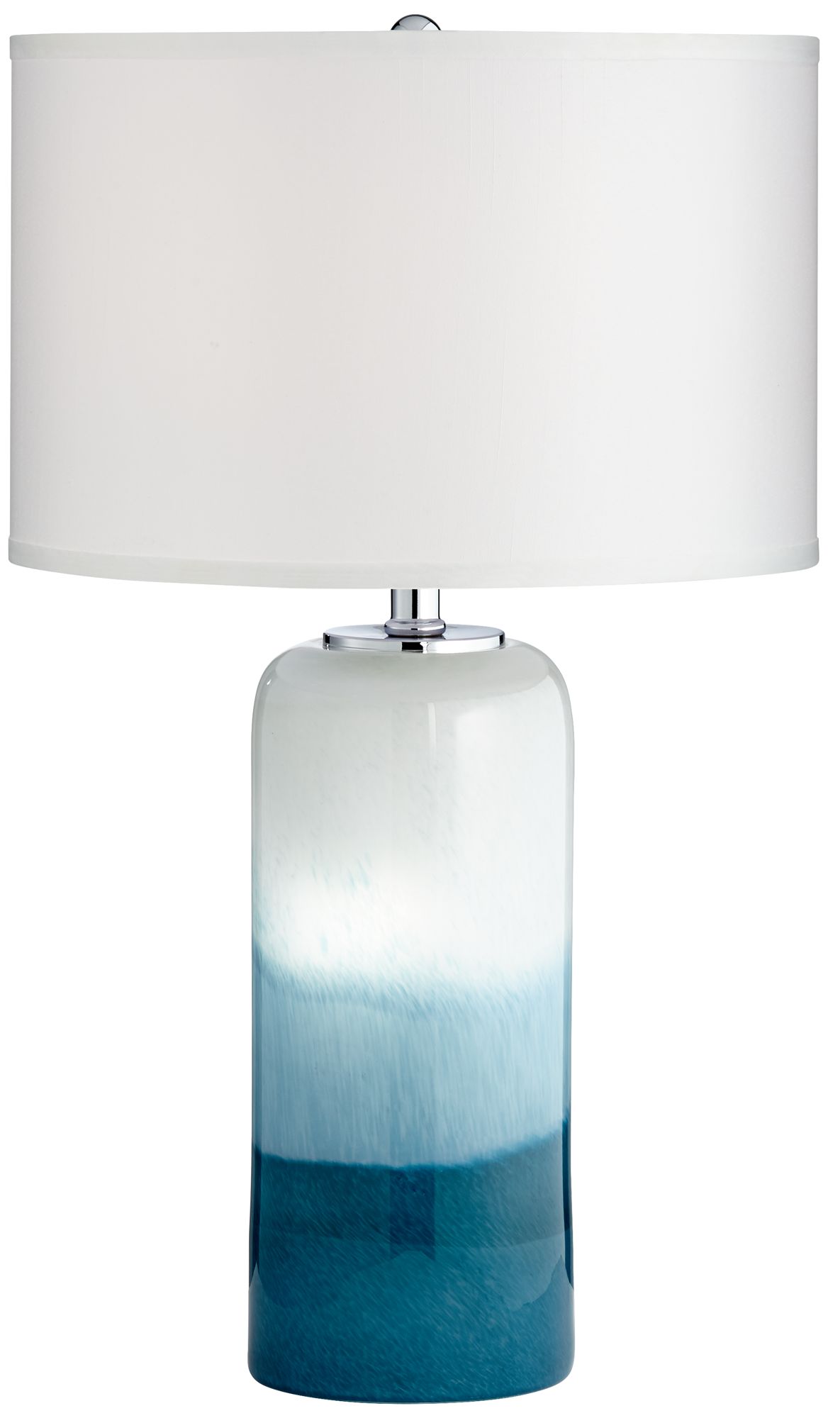 Roxanne Blue Art Glass Table Lamp with LED Night Light 78R85 Lamps