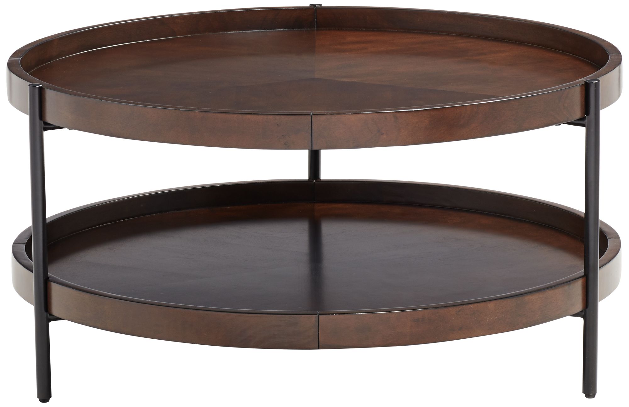 Taos Brown Wood Round Coffee Table 78T55 Lamps Plus